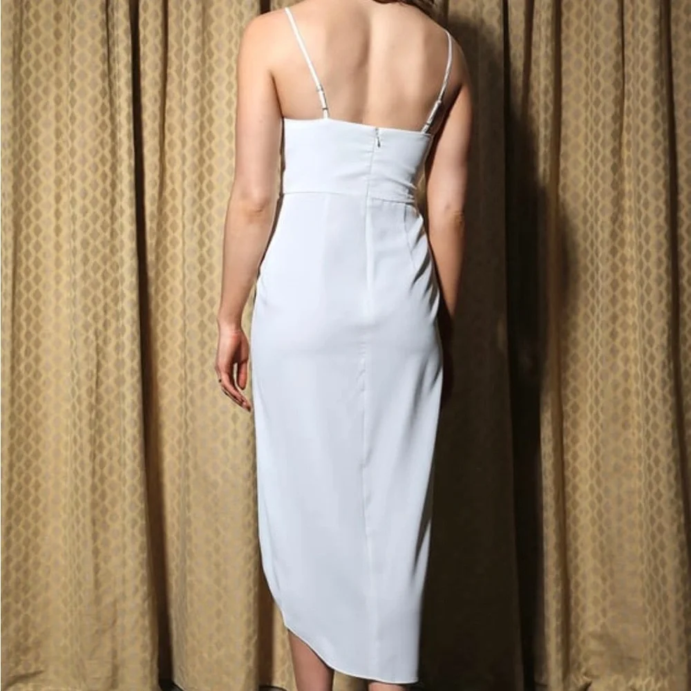 NWT lulus Reinette MIDI Dress in white size Small - Picture 4 of 5